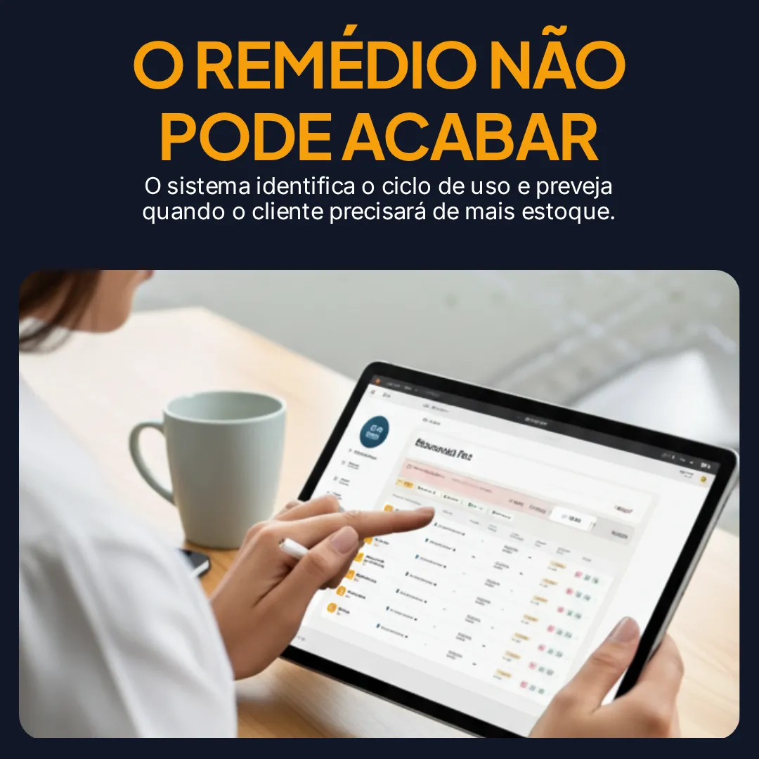 O remédio não pode acabar — Farmácia Veterinária